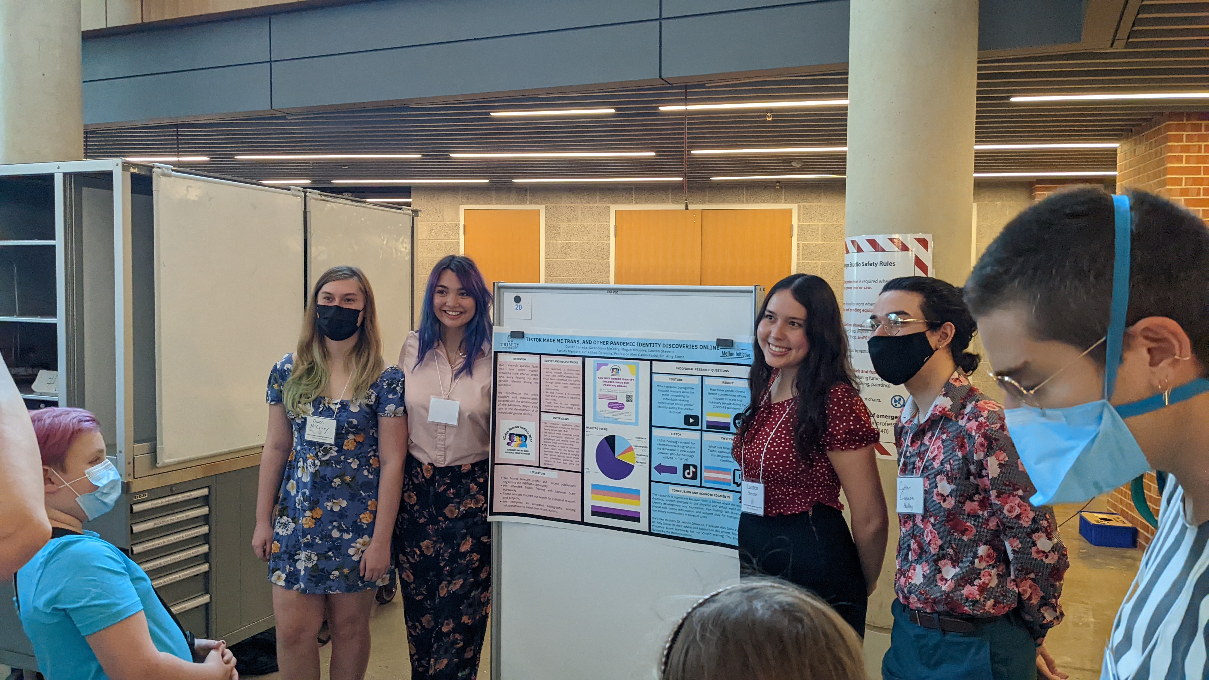 photo of multiple students presenting at the 2022 Mellon Summer Institute