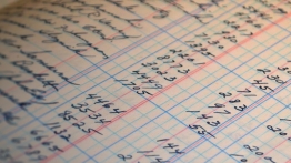 Page from an accounting ledger.