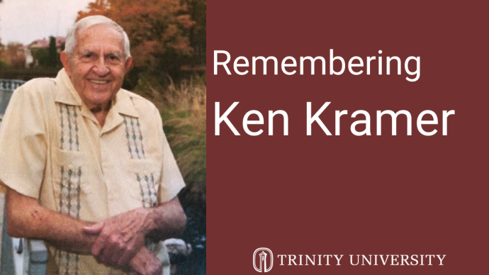 Portrait of Ken Kramer with banner that says "Remembering Ken Kramer"