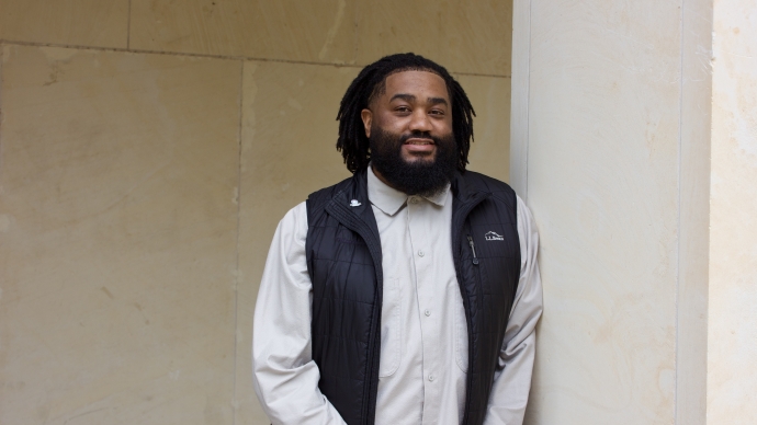 A person poses for a photo