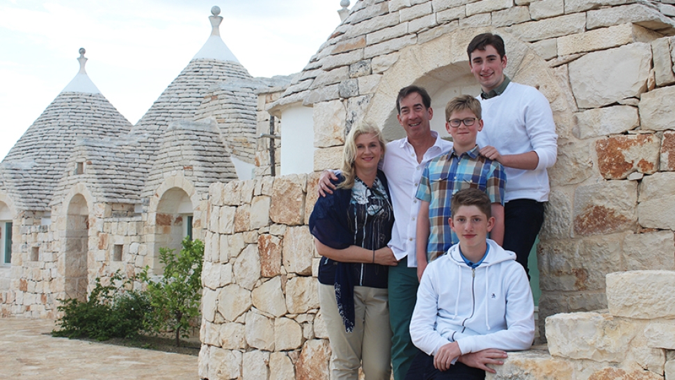 Nick Severino with his family