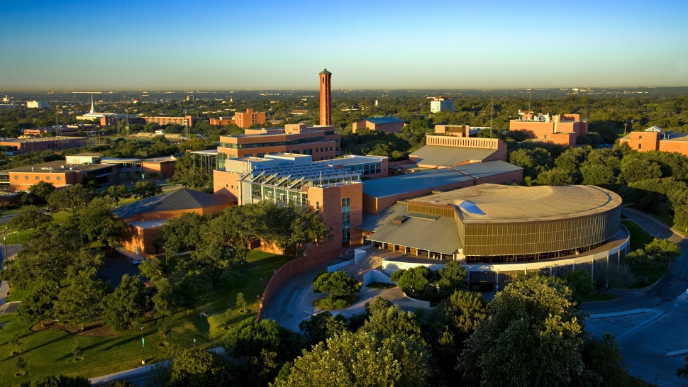 Aerial view of Trinity campus