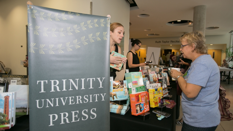 Trinity Press at a booksale