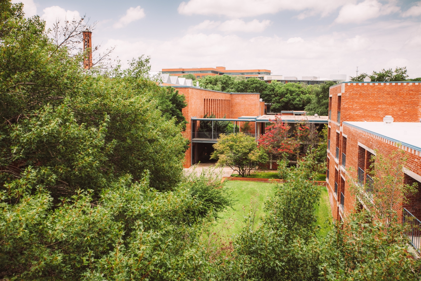 Ariel view of McLean Hall and courtyard